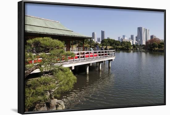 Nakajima Teahouse, Hamarikyu Gardens, Chuo, Tokyo, Japan, Asia-Stuart Black-Framed Photographic Print