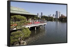 Nakajima Teahouse, Hamarikyu Gardens, Chuo, Tokyo, Japan, Asia-Stuart Black-Framed Photographic Print