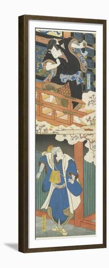 Nakamura Utaemon II as Ishikawa Goemon, Mimasu Daigoro IV as Mashiba Hisayoshi-Utagawa Hirosada-Framed Premium Giclee Print