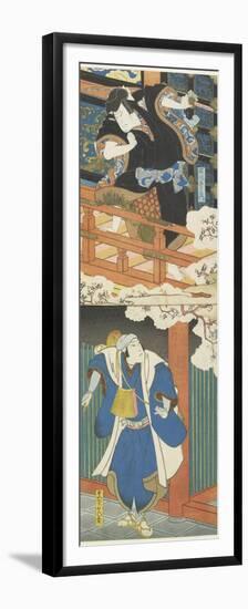 Nakamura Utaemon II as Ishikawa Goemon, Mimasu Daigoro IV as Mashiba Hisayoshi-Utagawa Hirosada-Framed Premium Giclee Print