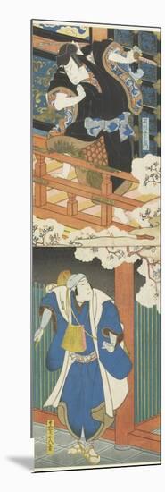 Nakamura Utaemon II as Ishikawa Goemon, Mimasu Daigoro IV as Mashiba Hisayoshi-Utagawa Hirosada-Mounted Giclee Print