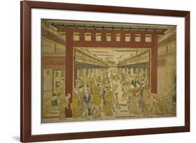 Nakanocho in the Yoshiwara-Okumura Masanobu-Framed Giclee Print