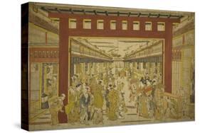 Nakanocho in the Yoshiwara-Okumura Masanobu-Stretched Canvas