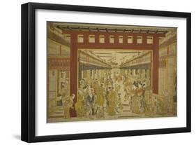 Nakanocho in the Yoshiwara-Okumura Masanobu-Framed Giclee Print