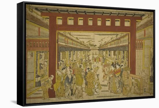 Nakanocho in the Yoshiwara-Okumura Masanobu-Framed Stretched Canvas