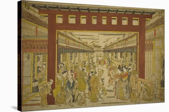 Nakanocho in the Yoshiwara-Okumura Masanobu-Stretched Canvas