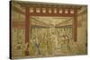 Nakanocho in the Yoshiwara-Okumura Masanobu-Stretched Canvas