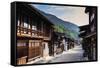 Nakasendo old post town of Tsumago, Nagano prefecture, Honshu, Japan-Christian Kober-Framed Stretched Canvas