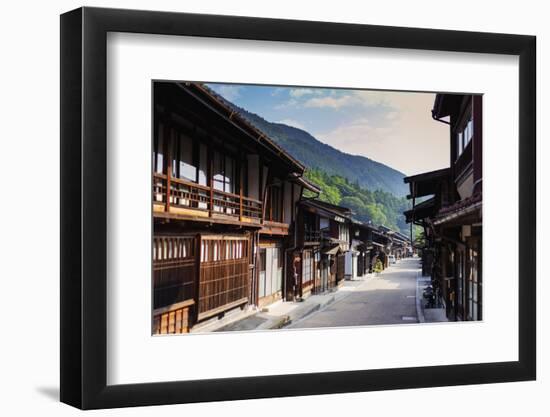 Nakasendo old post town of Tsumago, Nagano prefecture, Honshu, Japan-Christian Kober-Framed Photographic Print