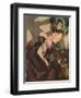 Naked Cabaret Woman-null-Framed Art Print