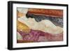 Naked Diaper. 1918. (Oil on Canvas)-Amedeo Modigliani-Framed Giclee Print