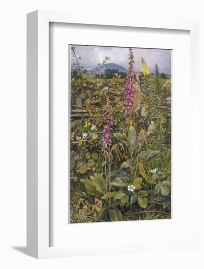 Naked Fairies Among the Foxgloves in Ancient Britain-Eleanor Fortescue Brickdale-Framed Photographic Print