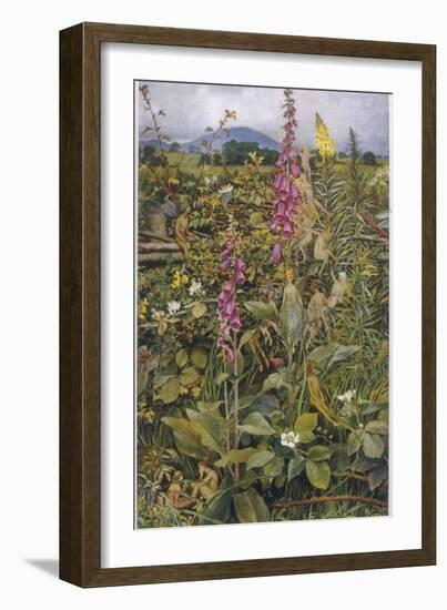 Naked Fairies Among the Foxgloves in Ancient Britain-Eleanor Fortescue Brickdale-Framed Photographic Print