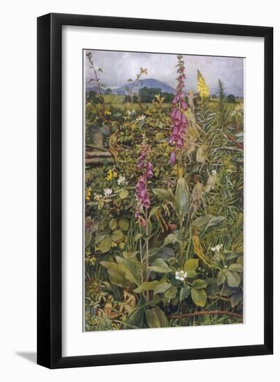 Naked Fairies Among the Foxgloves in Ancient Britain-Eleanor Fortescue Brickdale-Framed Photographic Print