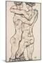 Naked Girls Embracing, 1914-Egon Schiele-Mounted Giclee Print