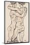 Naked Girls Embracing-Egon Schiele-Mounted Art Print