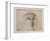 Naked man leaning picking up an object. Around 1859-1861. Graphite on velin paper.-Edgar Degas-Framed Giclee Print