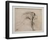 Naked man leaning picking up an object. Around 1859-1861. Graphite on velin paper.-Edgar Degas-Framed Giclee Print