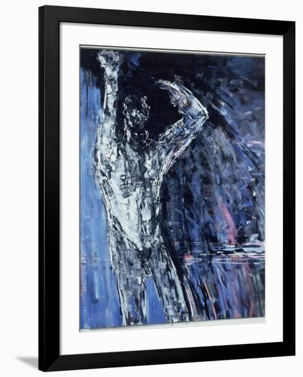 Naked Man, Left Hand Panel of a Diptych, 1990-Stephen Finer-Framed Premium Giclee Print