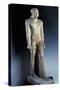 Naked Man, Painted Limestone Statue, from Saqqara, Old Kingdom, Dynasty V-null-Stretched Canvas