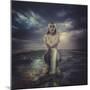 Naked Mermaid Sitting on a Deserted Road-outsiderzone-Mounted Photographic Print