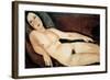 Naked on a Couch. Painting by Amedeo MODIGLIANI (1884-1920), 1918. Oil on Canvas. Washington. Natio-Amedeo Modigliani-Framed Giclee Print