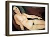 Naked on a Couch. Painting by Amedeo MODIGLIANI (1884-1920), 1918. Oil on Canvas. Washington. Natio-Amedeo Modigliani-Framed Giclee Print