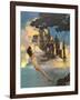 Naked person on a swing-null-Framed Art Print