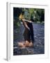 Naked Tahitian Woman Bathing in a River-null-Framed Photographic Print