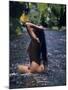 Naked Tahitian Woman Bathing in a River-null-Mounted Photographic Print