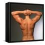 Naked Torso (back View) of An Athletic Young Man-Phil Jude-Framed Stretched Canvas