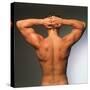 Naked Torso (back View) of An Athletic Young Man-Phil Jude-Stretched Canvas