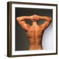 Naked Torso (back View) of An Athletic Young Man-Phil Jude-Framed Premium Photographic Print