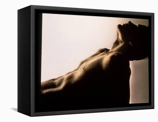 Naked Torso (side View) of An Athletic Young Man-Phil Jude-Framed Stretched Canvas