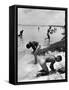 Naked Us Soldiers Bathing in the Pacific Ocean During a Lull in the Fighting on Saipan-Peter Stackpole-Framed Stretched Canvas