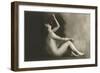 Naked Woman Eating Grapes-null-Framed Art Print