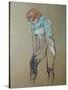 Naked Woman Putting a Stocking On-Henri de Toulouse-Lautrec-Stretched Canvas