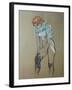 Naked Woman Putting a Stocking On-Henri de Toulouse-Lautrec-Framed Art Print