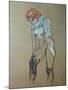 Naked Woman Putting a Stocking On-Henri de Toulouse-Lautrec-Mounted Art Print