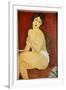 Naked Woman Seated Painting by Amedeo Modigliani (1884-1920) 1917 Sun. 1X0,65 M Collection Privee --Amedeo Modigliani-Framed Giclee Print