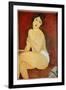 Naked Woman Seated Painting by Amedeo Modigliani (1884-1920) 1917 Sun. 1X0,65 M Collection Privee --Amedeo Modigliani-Framed Giclee Print