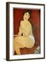 Naked Woman Seated Painting by Amedeo Modigliani (1884-1920) 1917 Sun. 1X0,65 M Collection Privee --Amedeo Modigliani-Framed Giclee Print