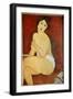 Naked Woman Seated Painting by Amedeo Modigliani (1884-1920) 1917 Sun. 1X0,65 M Collection Privee --Amedeo Modigliani-Framed Giclee Print