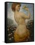 Naked Woman with a Bird in the Green, 1881-Olaf Isaachsen-Framed Stretched Canvas