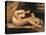 Naked Woman with a Dog (Lontine Renaude)-Gustave Courbet-Stretched Canvas