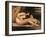 Naked Woman with a Dog (Lontine Renaude)-Gustave Courbet-Framed Art Print