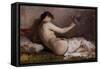 Naked Woman with Little Bird (Nudo Con Uccellino)-Demetrio Cosola-Framed Stretched Canvas