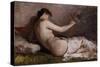 Naked Woman with Little Bird (Nudo Con Uccellino)-Demetrio Cosola-Stretched Canvas