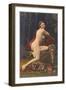 Naked Woman with Pearls-null-Framed Art Print