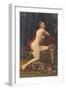 Naked Woman with Pearls-null-Framed Art Print